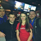 Super Bowl Promo Models at Shoeless Joes