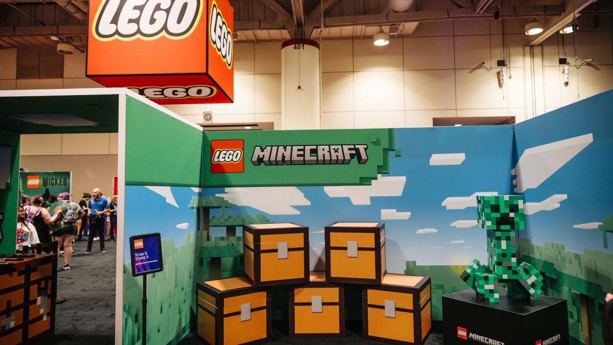lego minecraft booth at conference