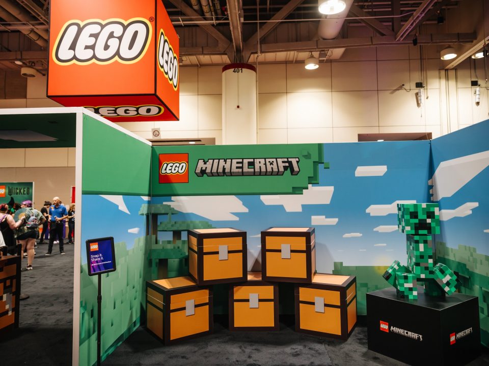 lego minecraft booth at conference